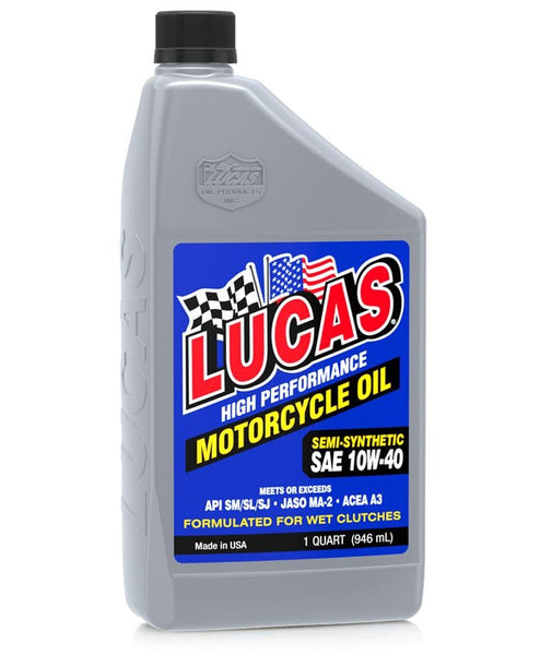 Lucas OIL Semi-Syn SAE 10W-40 Motorcycle Oil 10744