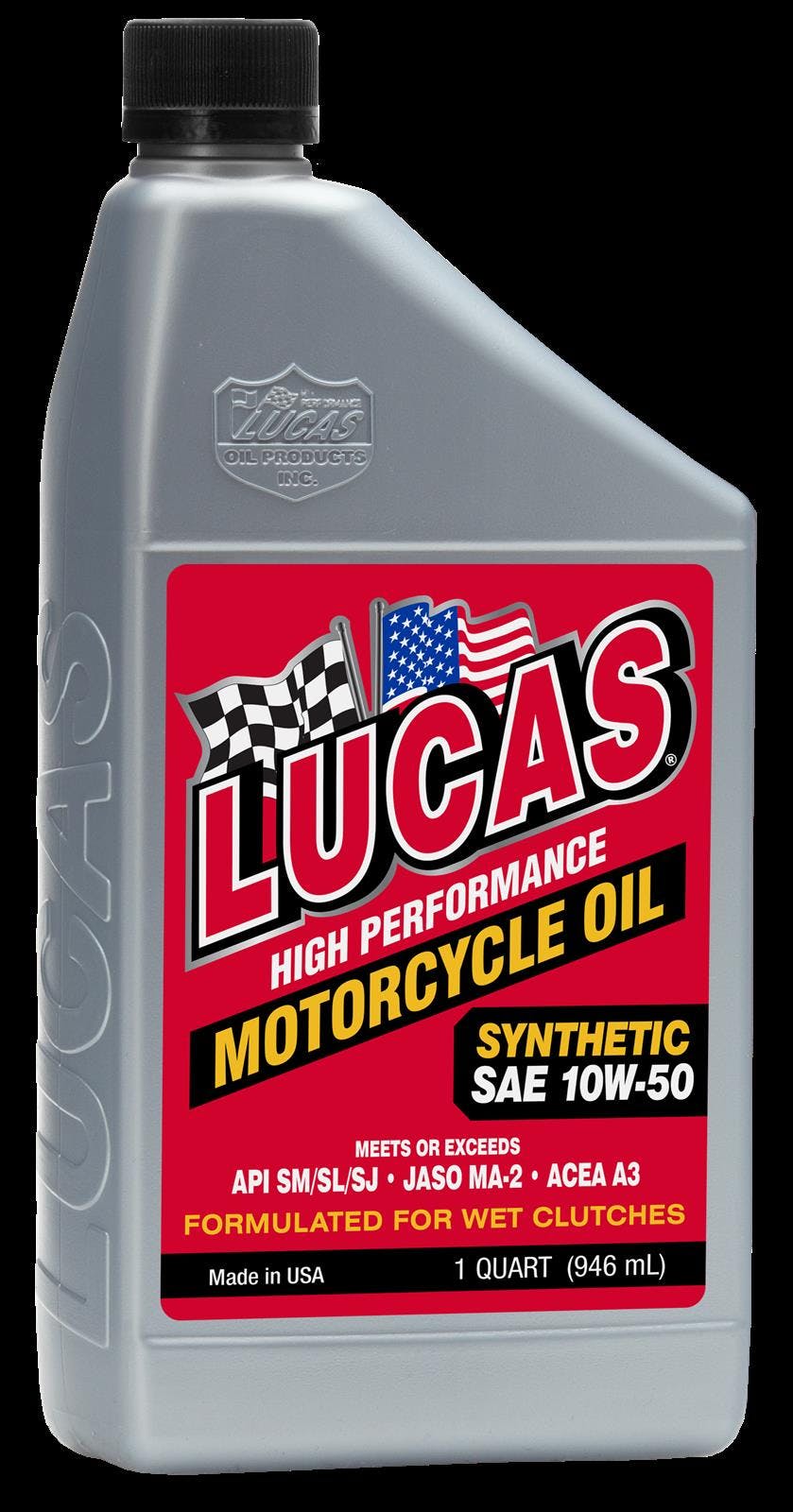 Lucas OIL Synthetic SAE 10W-50 Motorcycle Oil 10753