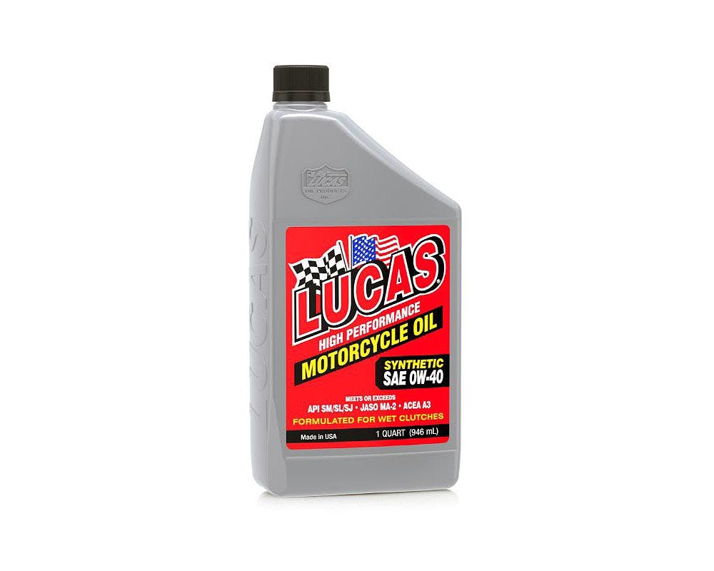 Lucas OIL Synthetic SAE 0W-40 Motorcycle Oil 10758