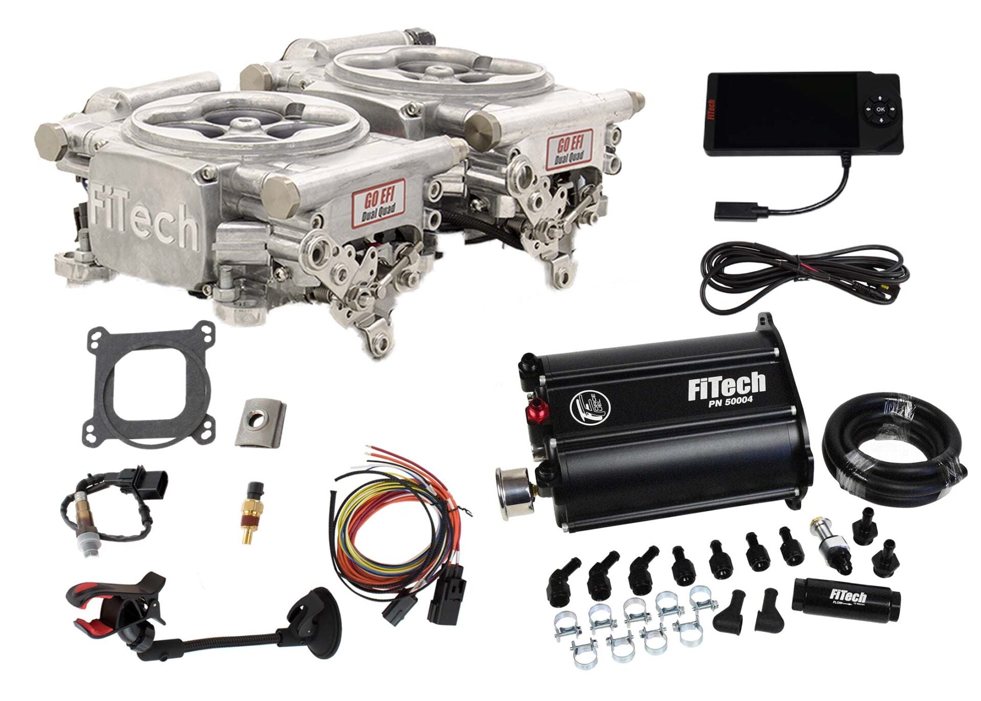FiTech 35261 Go EFI 2x4 System Master Kit w/ Force Fuel, Fuel Delivery System