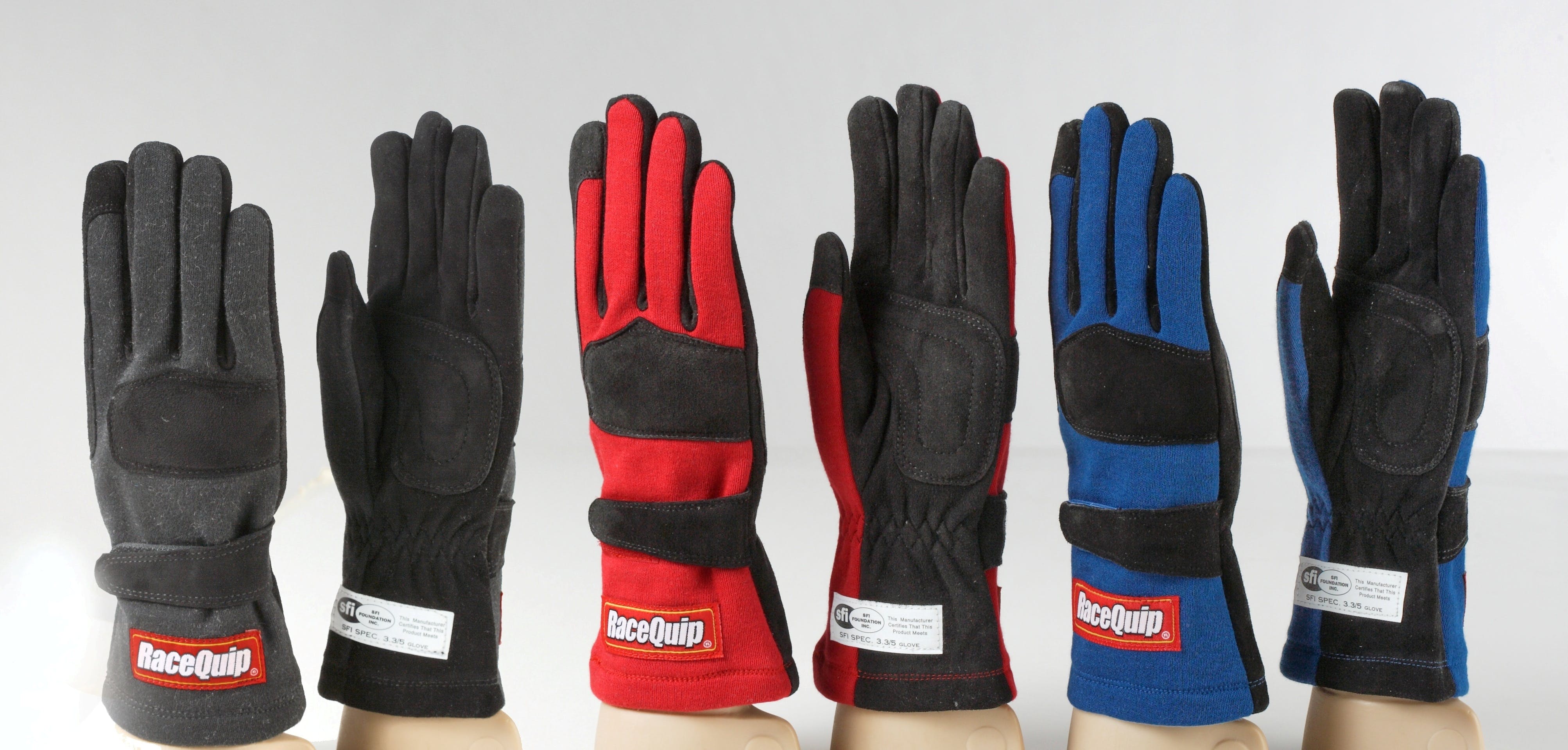 RaceQuip 355003 SFI-5 Double-Layer Racing Gloves (Black, Medium)