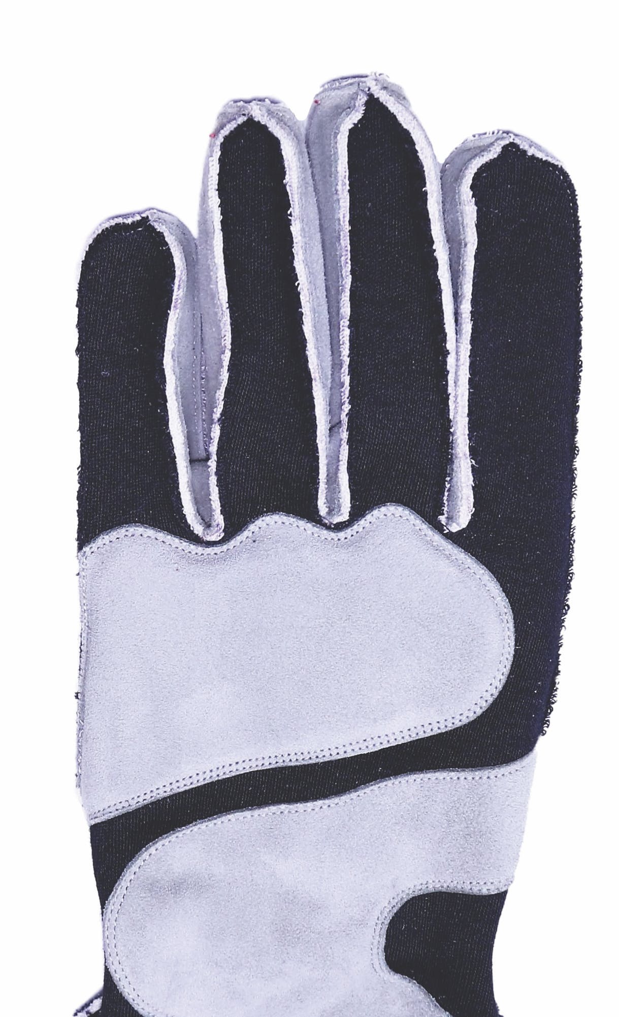RaceQuip 356603 SFI-5 Angle-Cut Cuffed Racing Gloves (Gray/Black, Medium)
