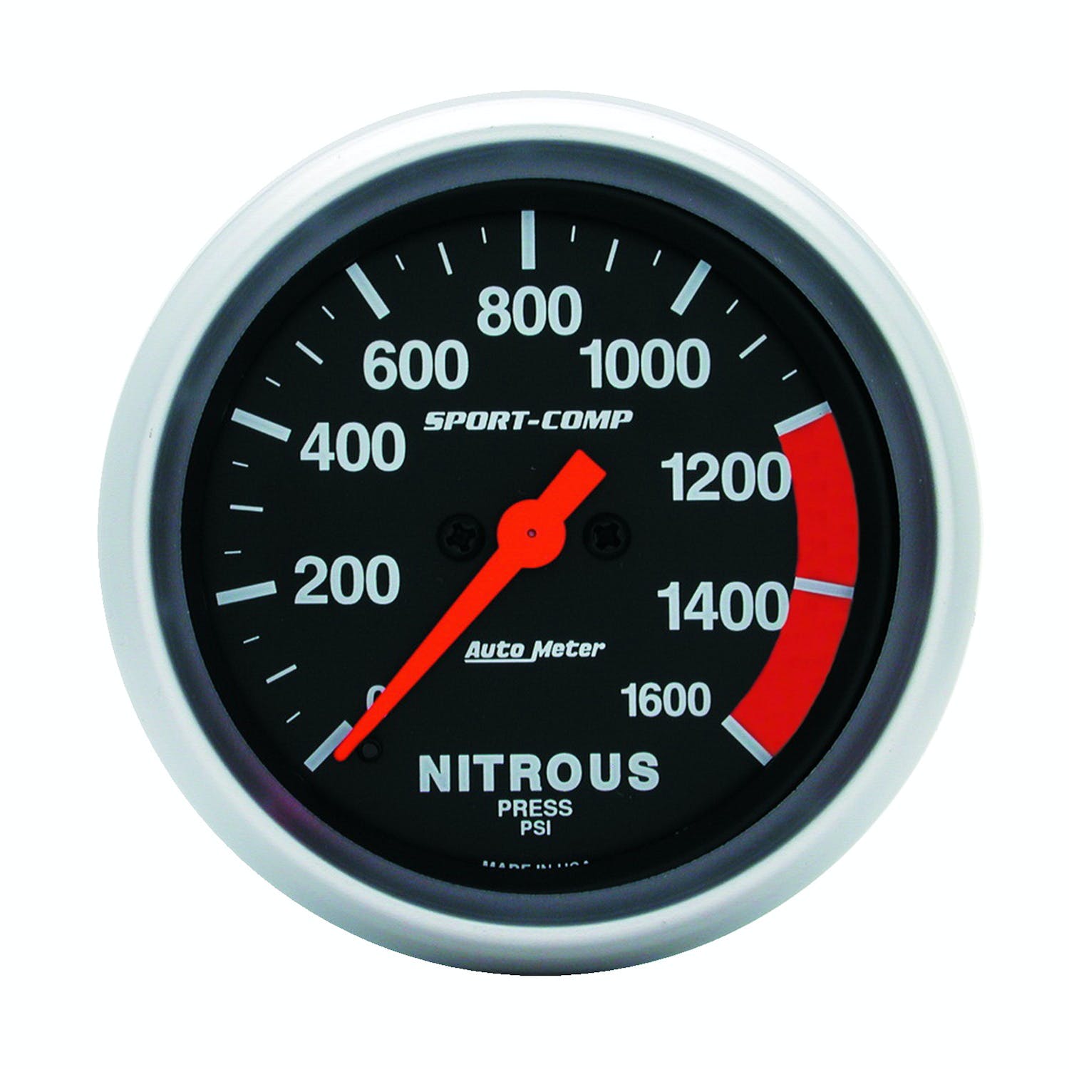 AutoMeter Products 3574 Gauge; Nitrous Press; 2 5/8in.; 1600psi; Digital Stepper Motor; Sport-Comp