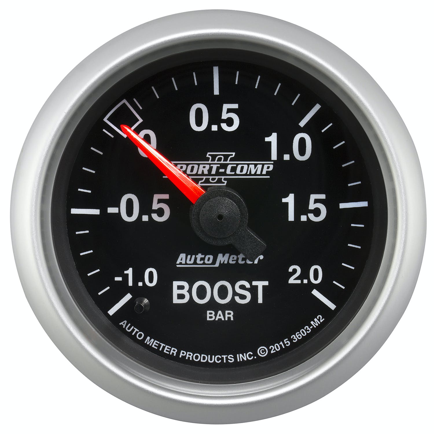 AutoMeter Products 3603-M2 Vac/Boost Gauge 2 1/16, -1 - +2 Bar, Mechanical Sport Comp II