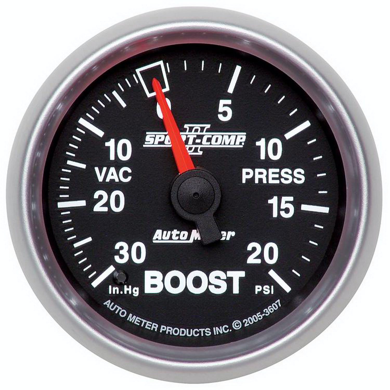 AutoMeter Products 3607 Boost/Vac 30in Hg/20 PSI Full Sweep