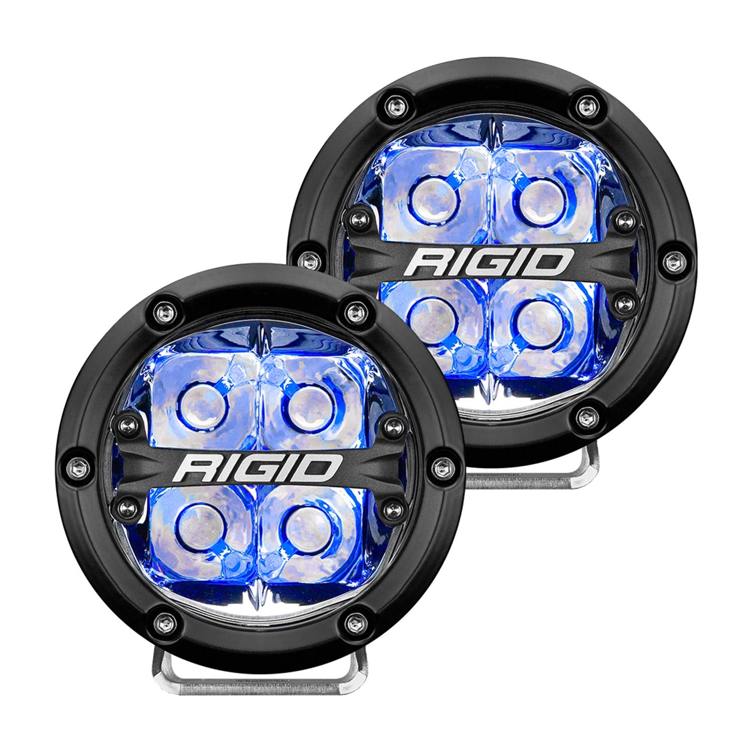 RIGID Industries 36115 360-Series 4in LED Off-Road Spot Beam Blue Backlight Pair