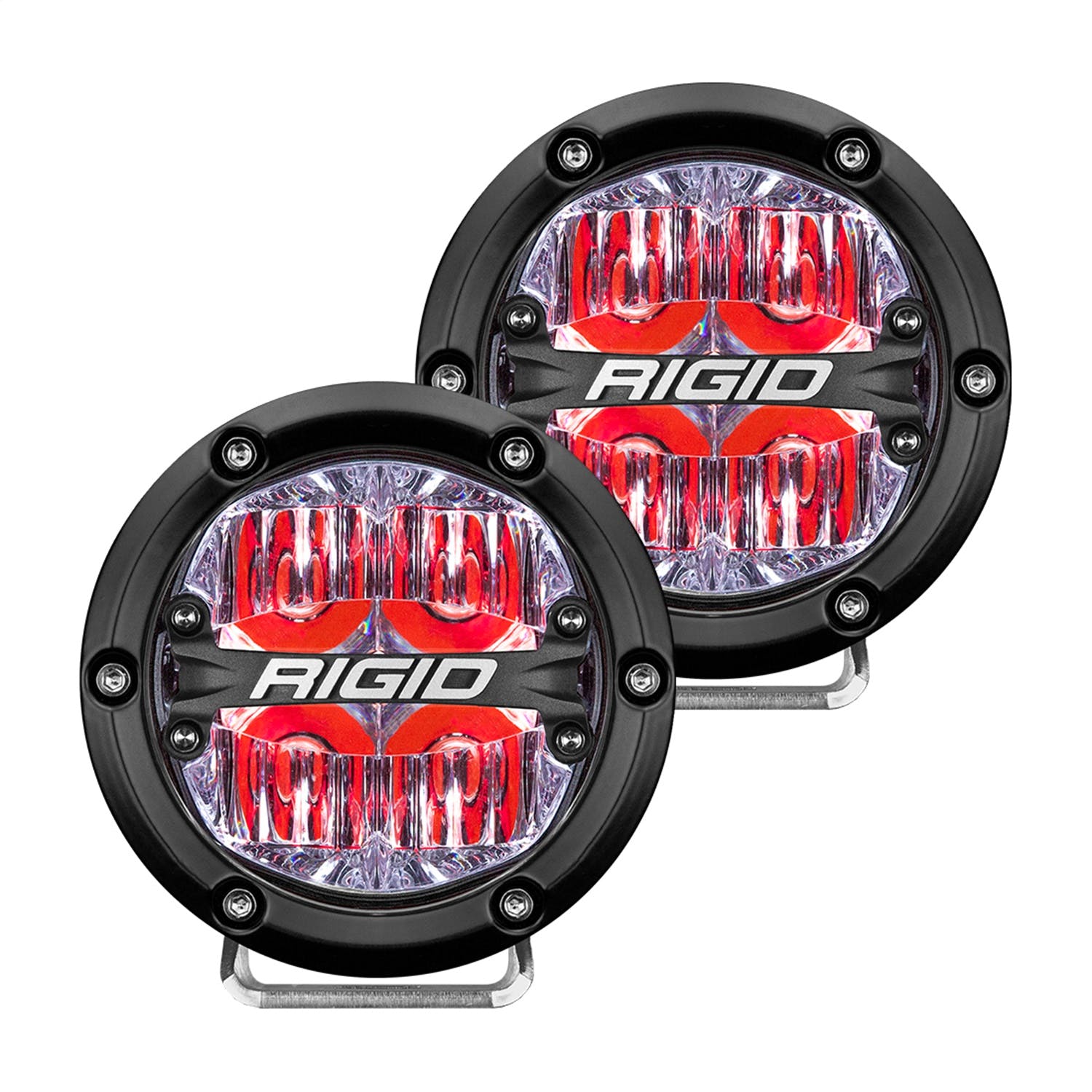 RIGID Industries 36116 360-Series 4in LED Off-Road Drive Beam Red Backlight Pair