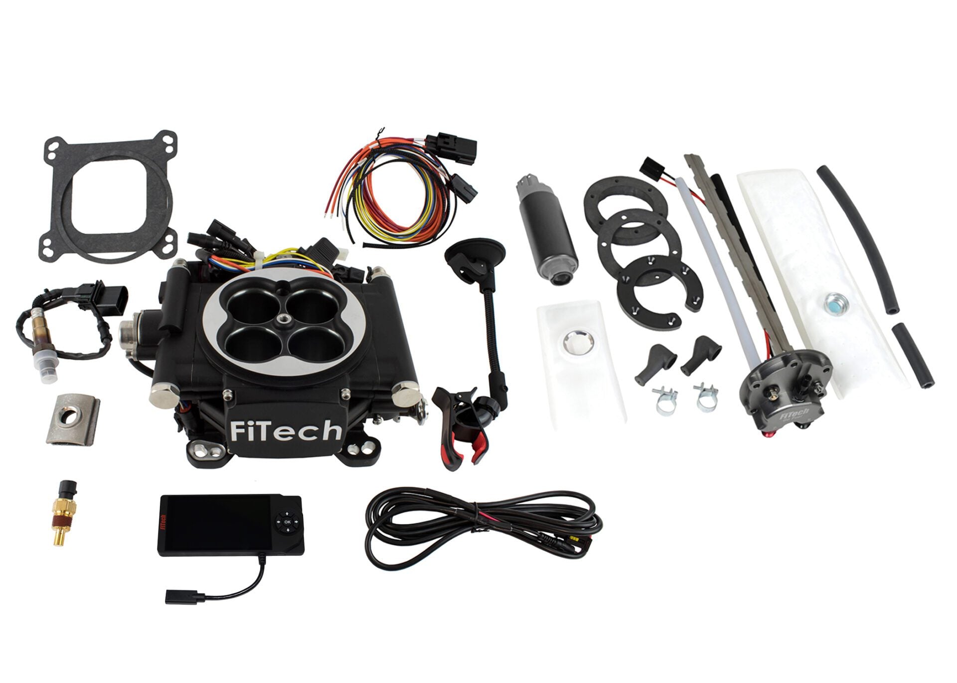 FiTech 36202 Go EFI 4-600 HP EFI System - Matte Black Finish In Tank Retrofit Kit 50015