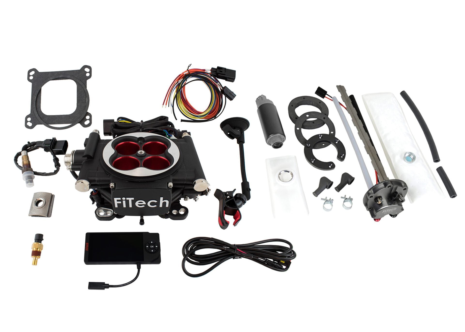 FiTech 36204 Go EFI 4-600 HP EFI System Power Adder - Matte Black, In Tank Retrofit Kit 50015
