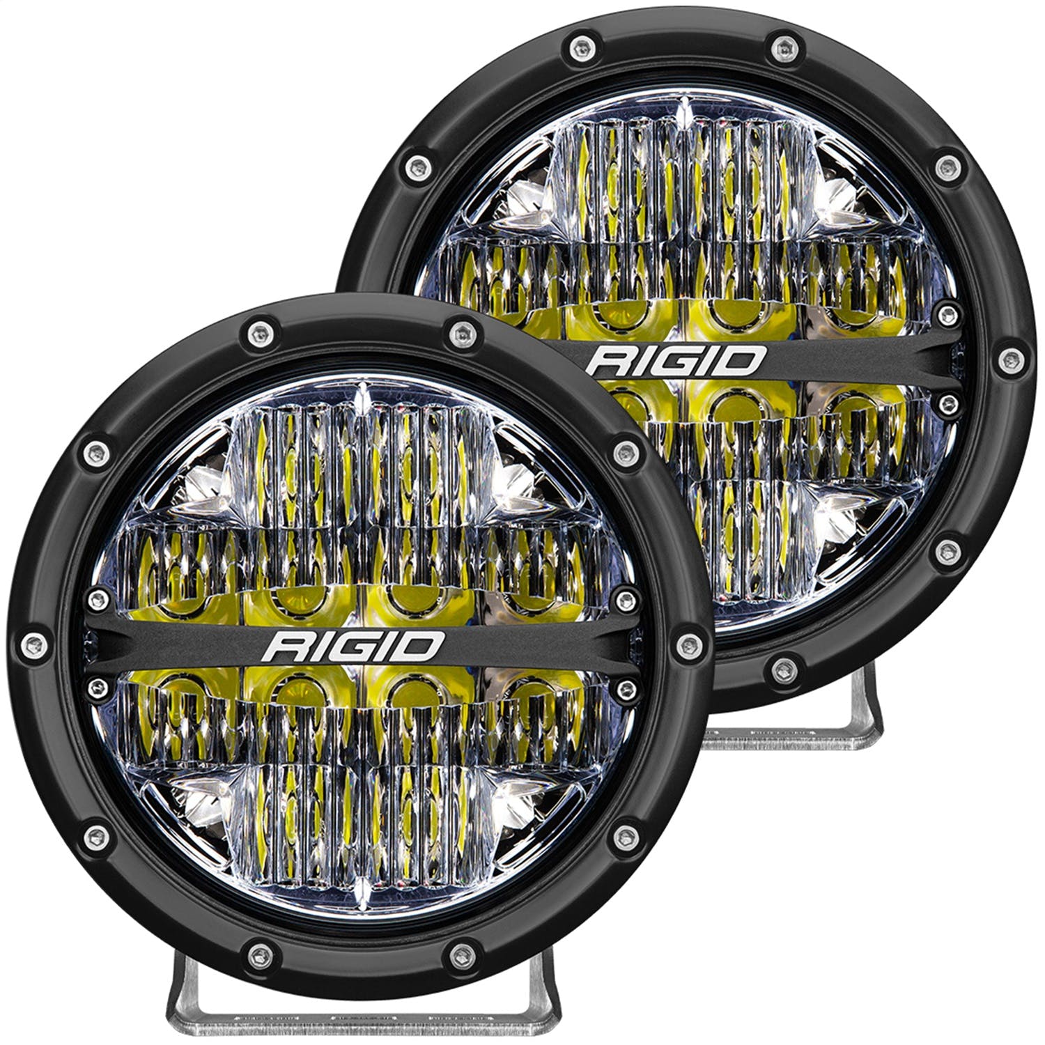 RIGID Industries 36204 360-Series 6in LED Off-Road Drive Beam White Backlight Pair