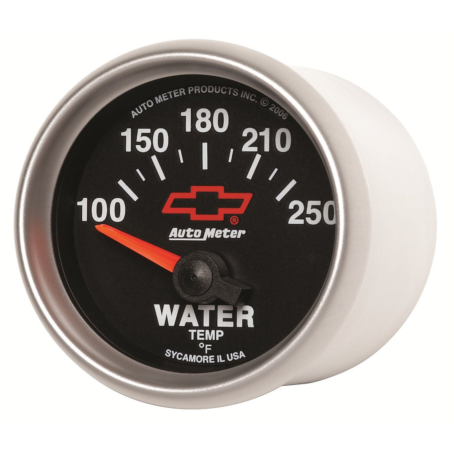 AutoMeter Products 3637-00406 2-1/16 Water Temp 100 250 F Short Sweep Elec, GM Red Bowtie