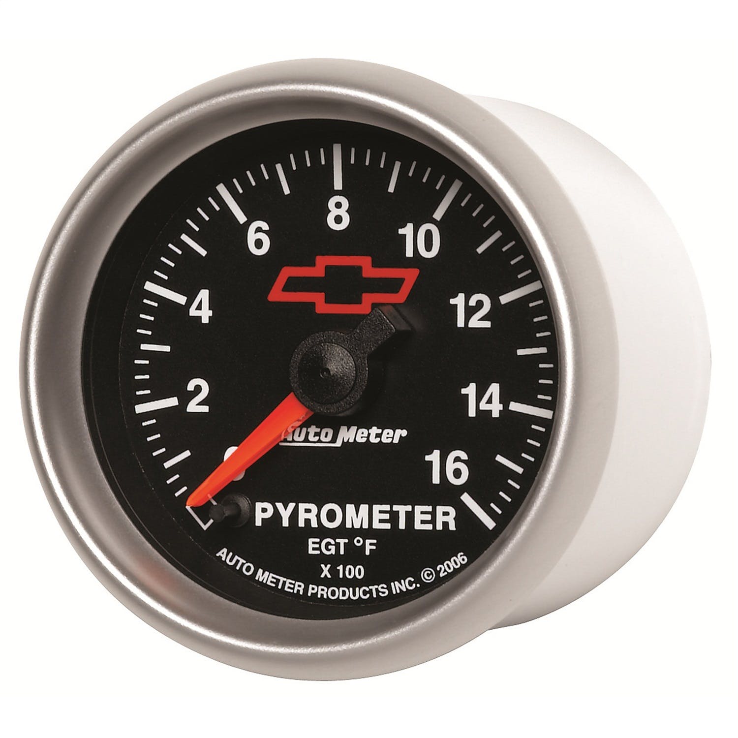 AutoMeter Products 3644-00406 2-1/16 Pyrometer Kit 0 1600 F Full Swp Elec, GM Red Bowtie
