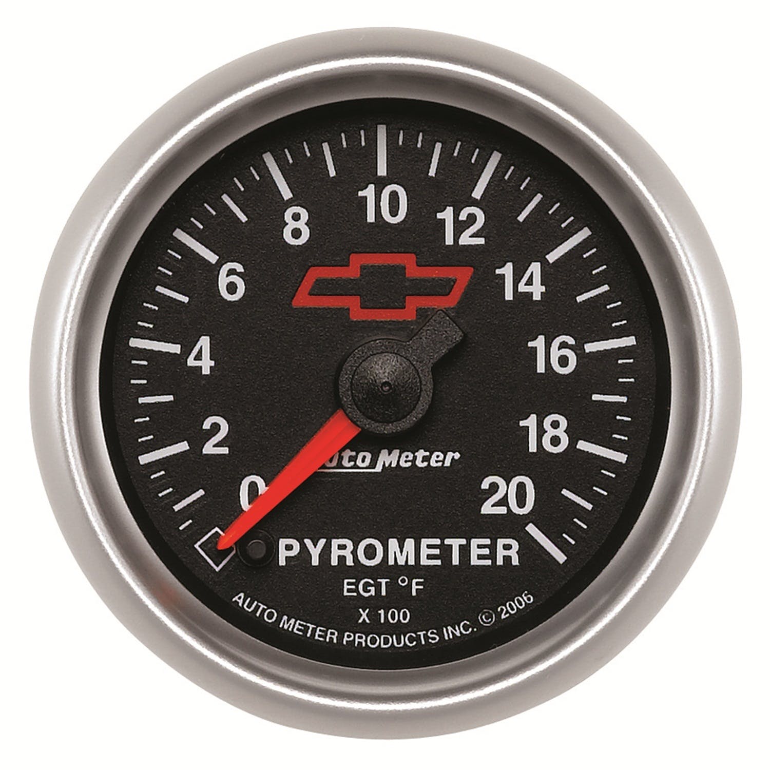 AutoMeter Products 3645-00406 2-1/16 Pyrometer Kit 0 - 2000F Full Sweep Elec, GM Red Bowtie