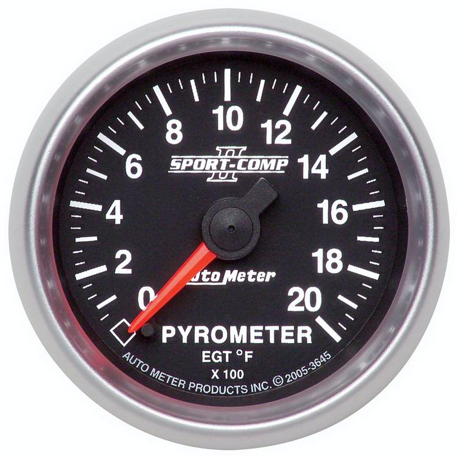 AutoMeter Products 3645 Pyrometer Gauge (EGT), 2 1/16, 2000° F, Digital Stepper Motor, Sport-Comp II