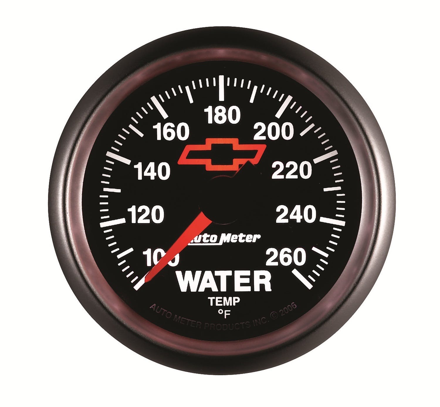 AutoMeter Products 3655-00406 2-1/16 Water Temp 100 260 F Full Sweep Elec, GM Red Bowtie