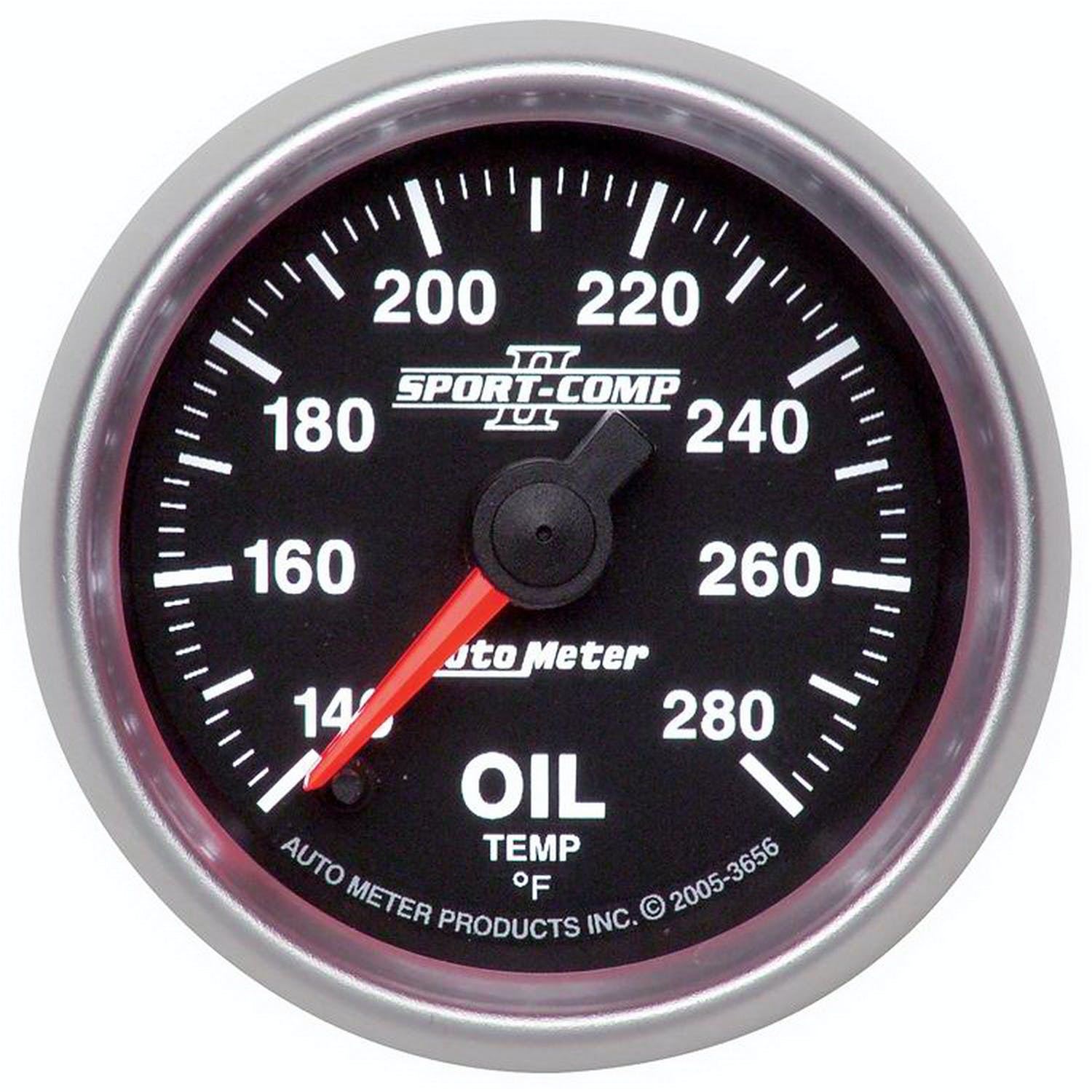 AutoMeter Products 3656 Oil Temp Gauge, 2 1/16, 140-280° F, Digital Stepper Motor, Sport-Comp II