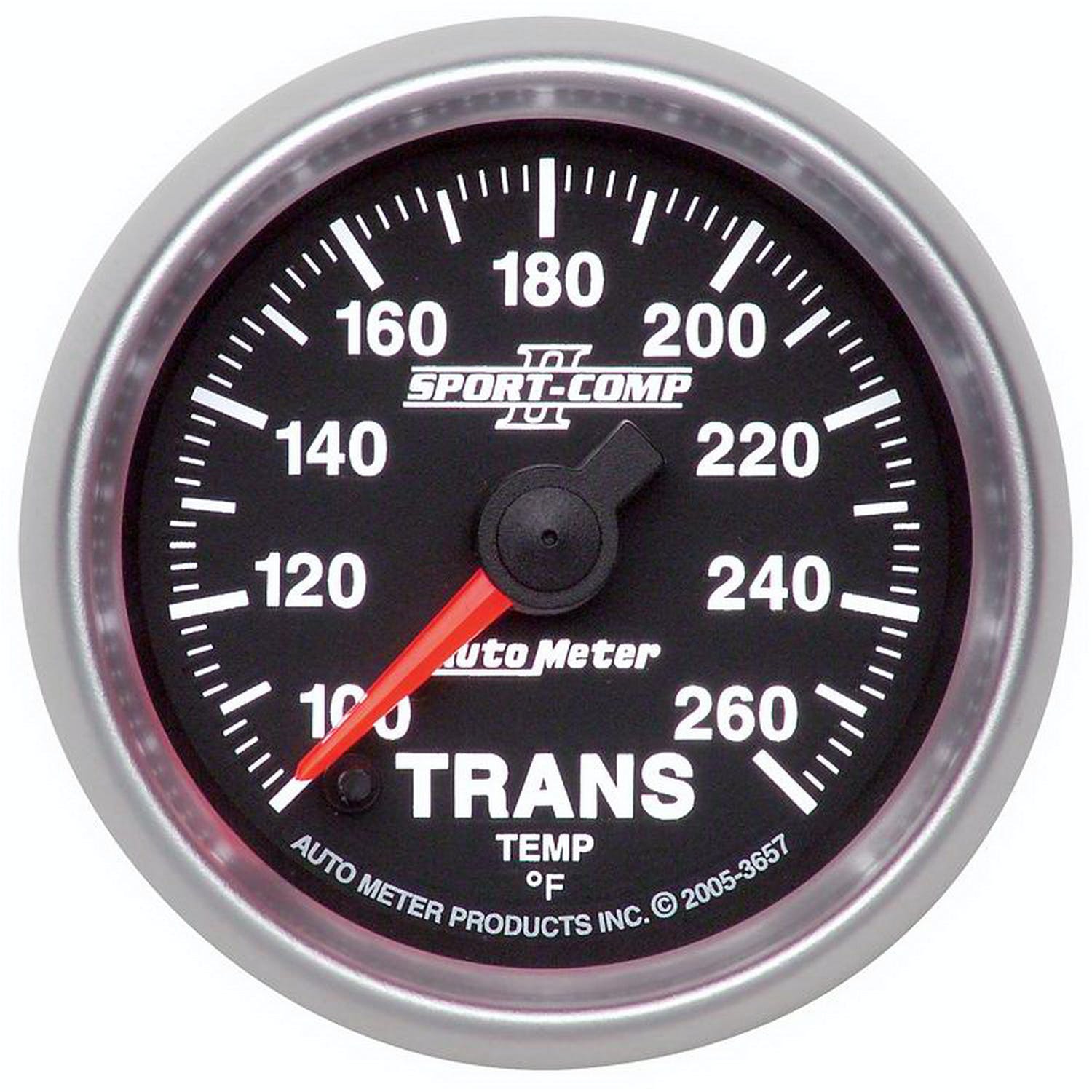 AutoMeter Products 3657 Transmission Temp Gauge, 2 1/16 100-260° F, Digital Stepper Motor, Sport-Comp II