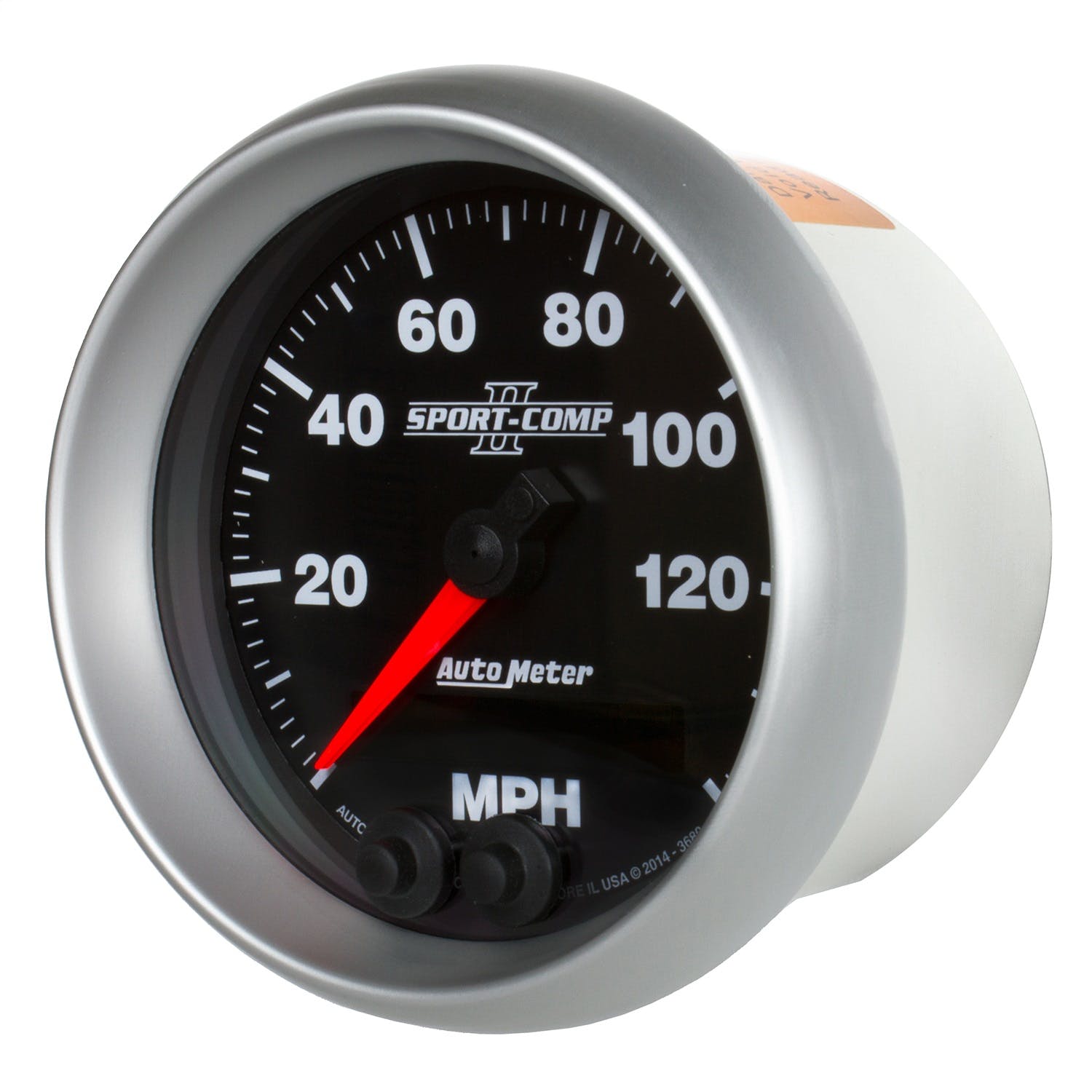 AutoMeter Products 3680 Gauge; Speedometer; 3 3/8in.; 140mph; GPS; Sport-Comp II