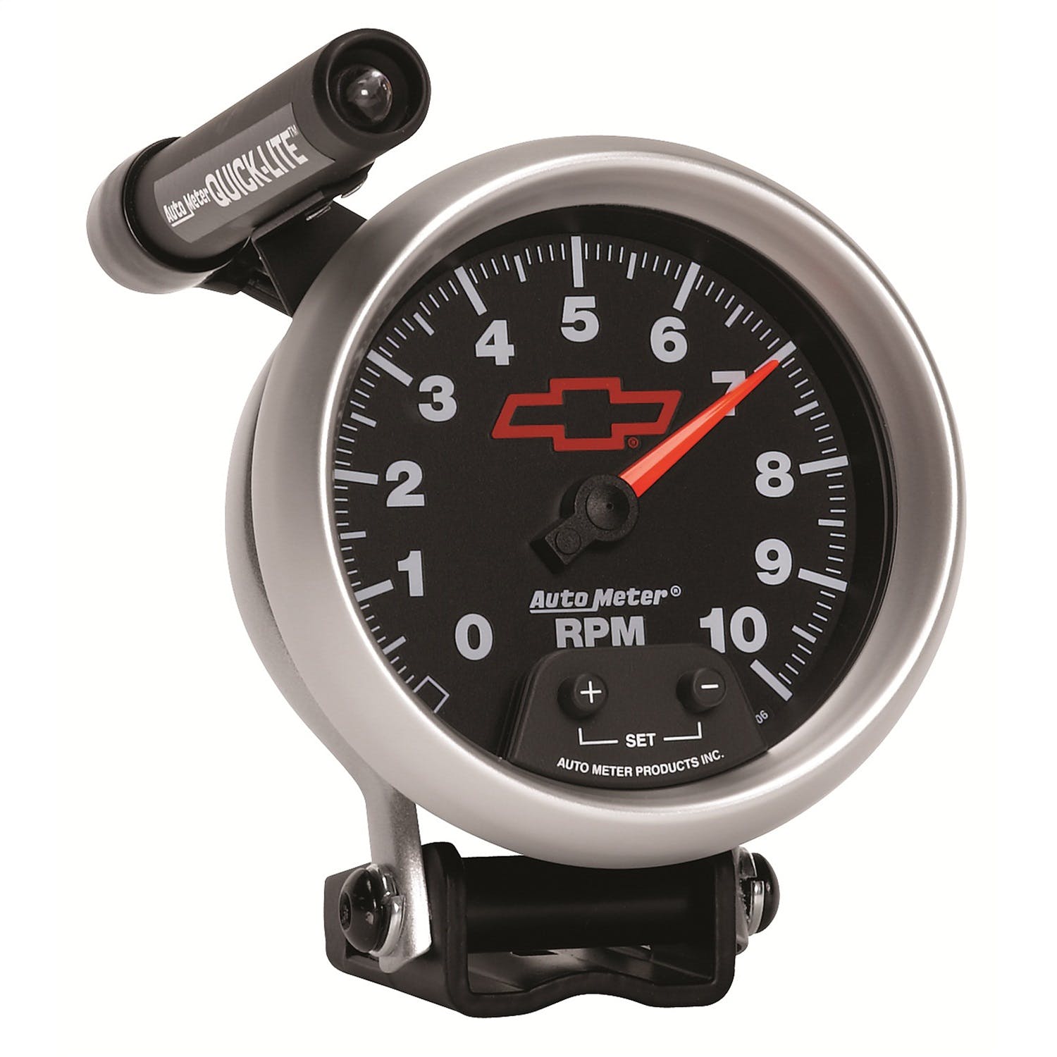 AutoMeter Products 3690-00406 3-3/8 Tach 10k Rpm Shift Lite, GM Red Bowtie
