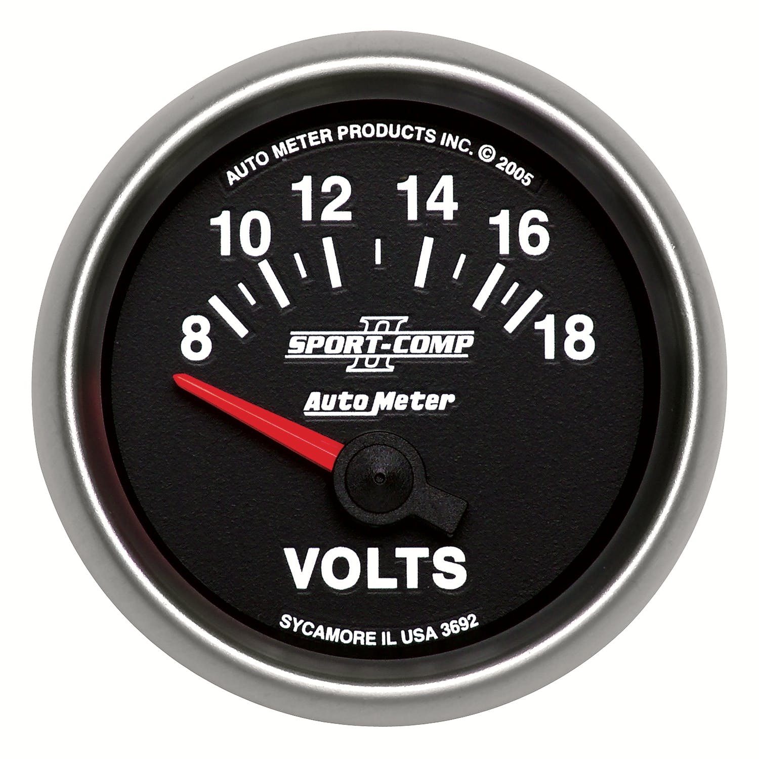 AutoMeter Products 3692 Voltmeter 8-18 Volts