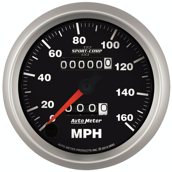 AutoMeter Products 3693 3-3/8 Speedometer, 160 MPH, mechanical, Sport Comp II
