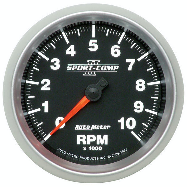 AutoMeter Products 3697 GAUGE; TACHOMETER; 3 3/8in.; 10K RPM; IN-DASH; SPORT-COMP II