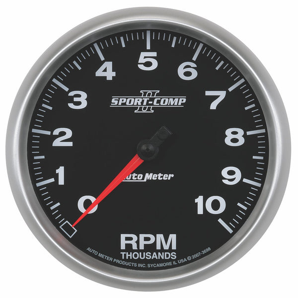 AutoMeter Products 3698 Gauge; Tachometer; 5in.; 10k RPM; In-Dash; Sport-Comp II