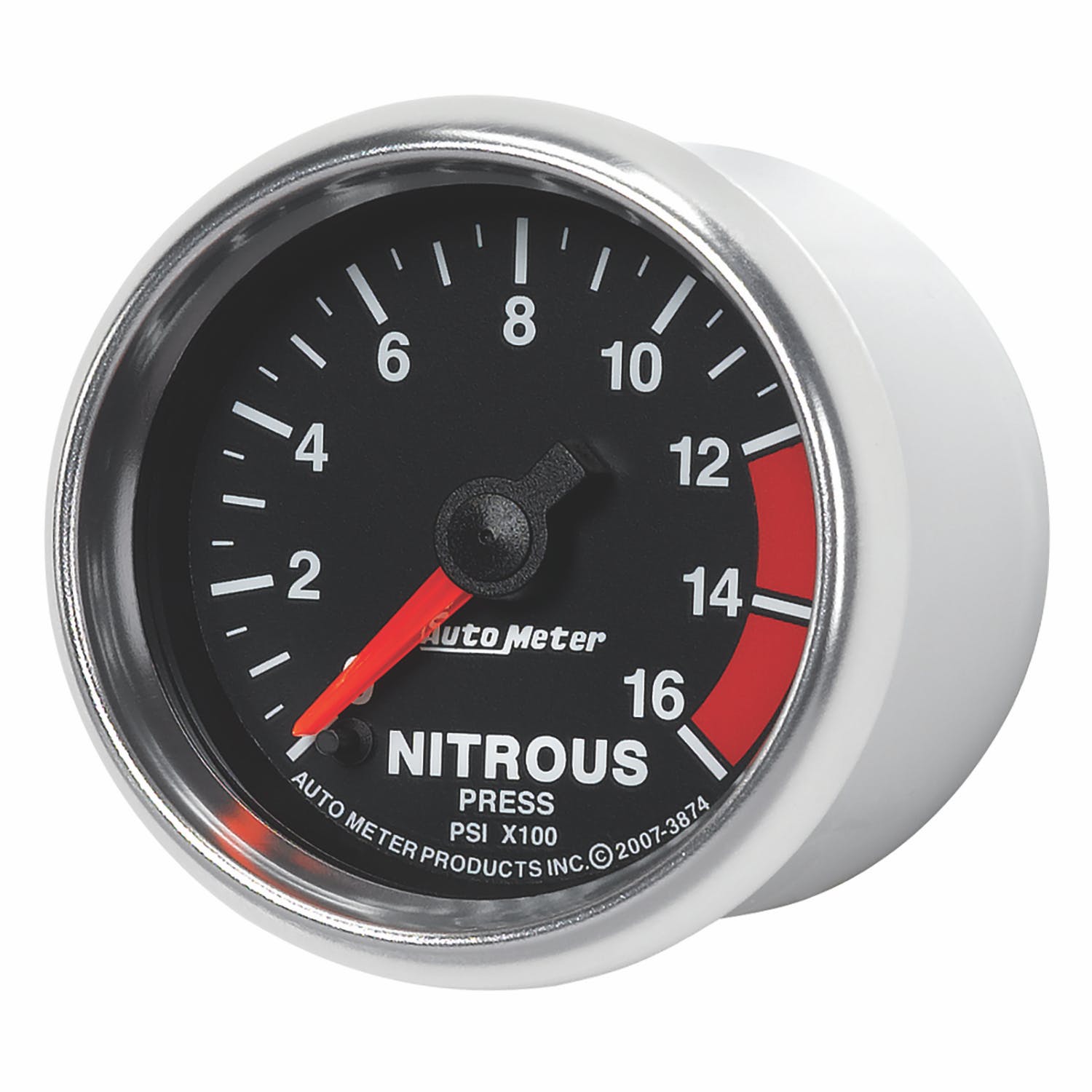 AutoMeter Products 3874 Gauge; Nitrous Pressure; 2 1/16in.; 1600psi; Digital Stepper Motor; GS