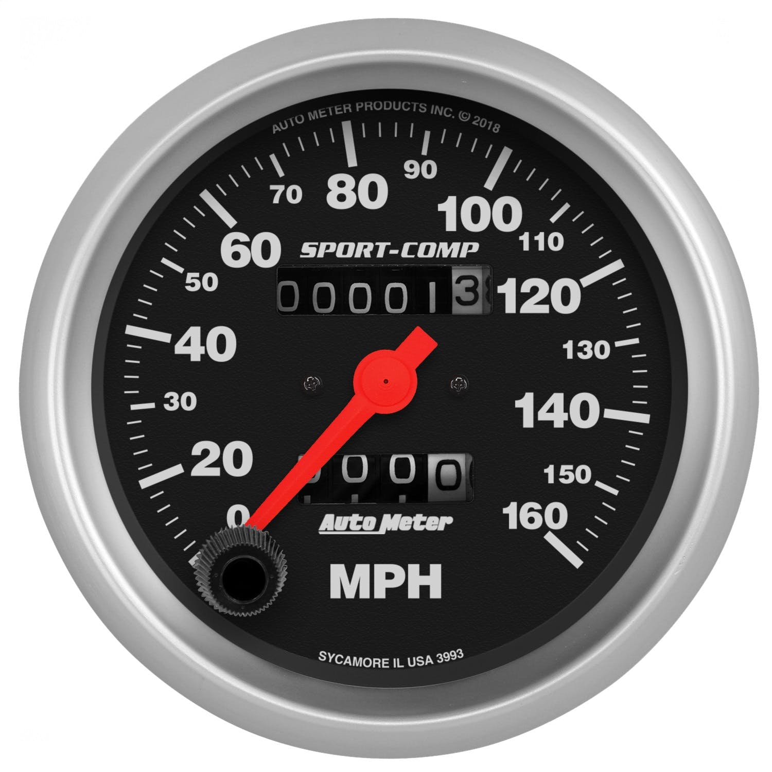 AutoMeter Products 3993 Speedometer Gauge, 3 3/8, 160mph, Mechanical, Sport Comp