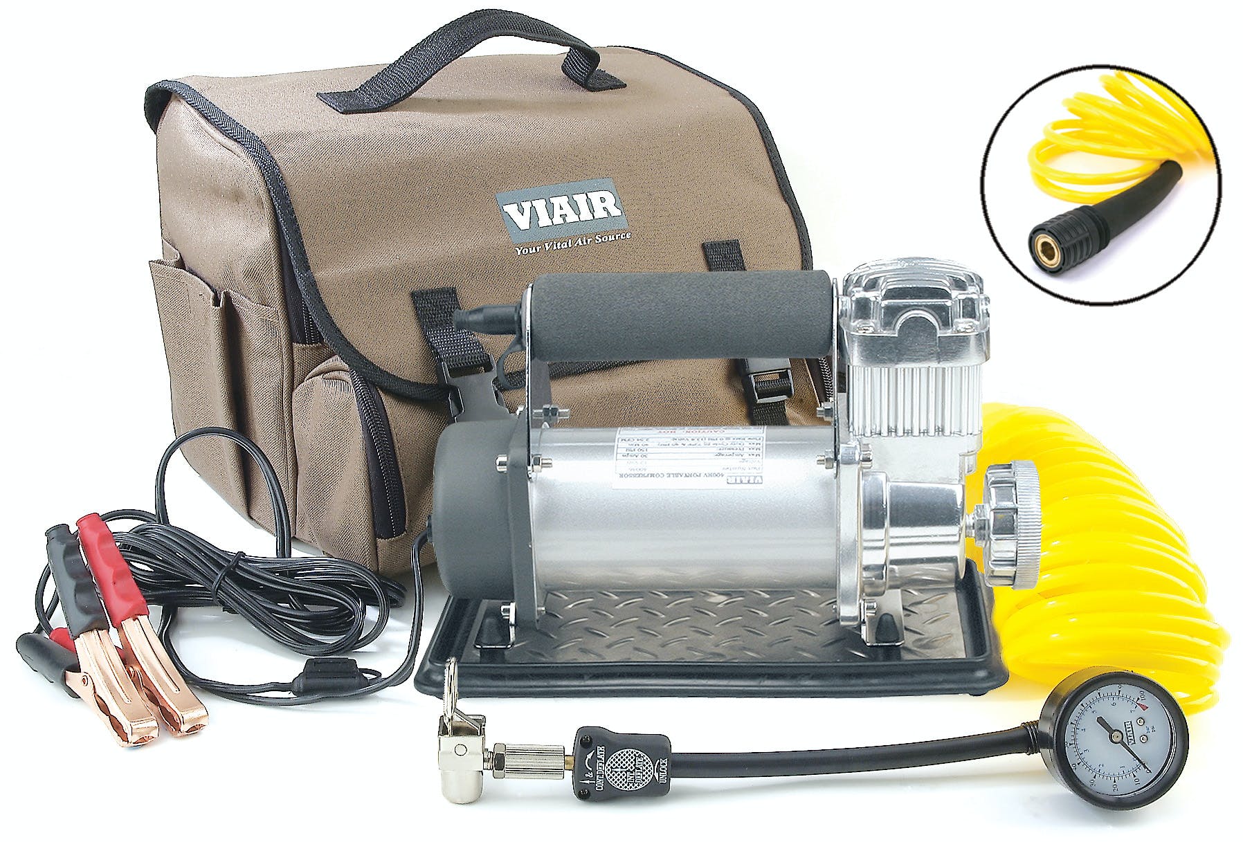 VIAIR 40043 400P Portable Compressor Kit 33% Duty  150 psi Working Pressure  40 Min. @