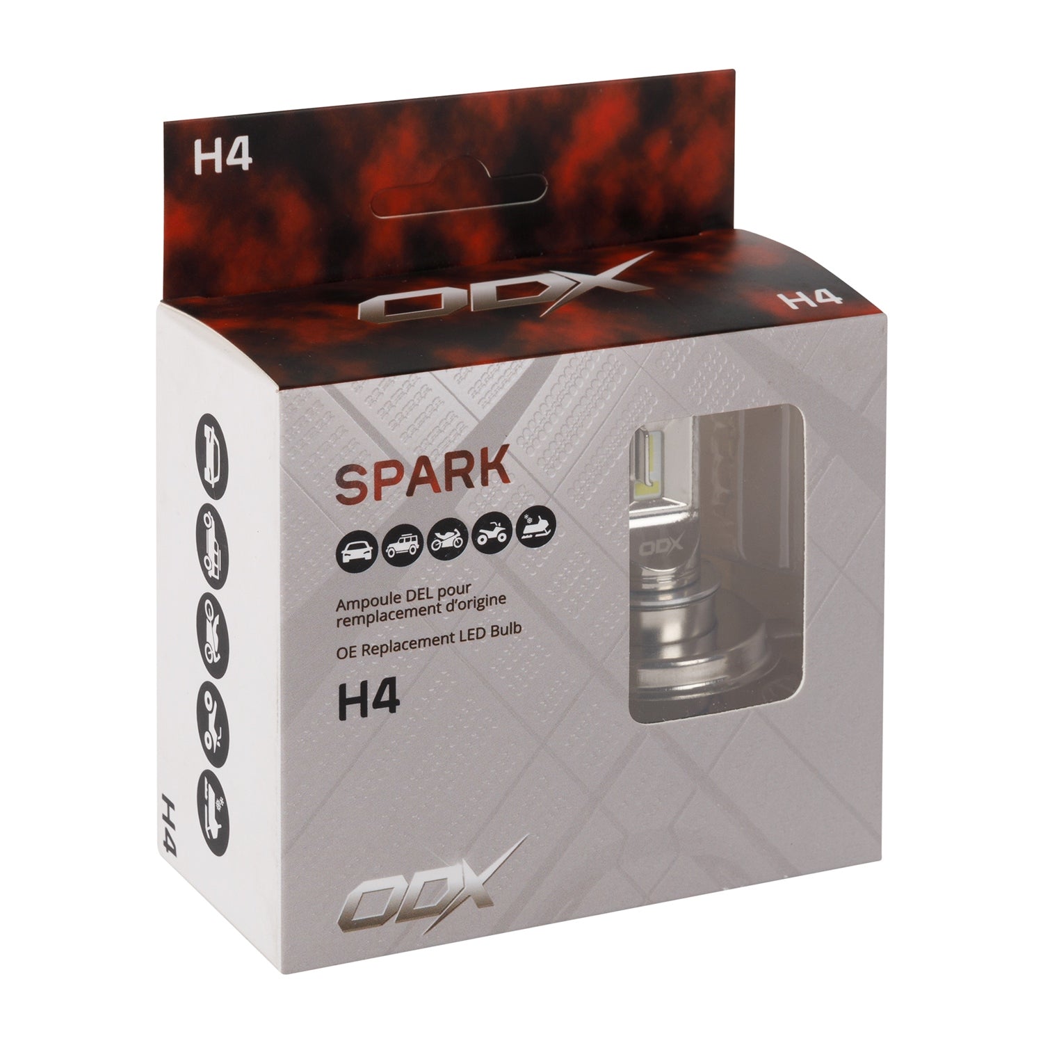 ODX H4 SPARK LED BULB (SINGLE Box) LEDSPARK-H4