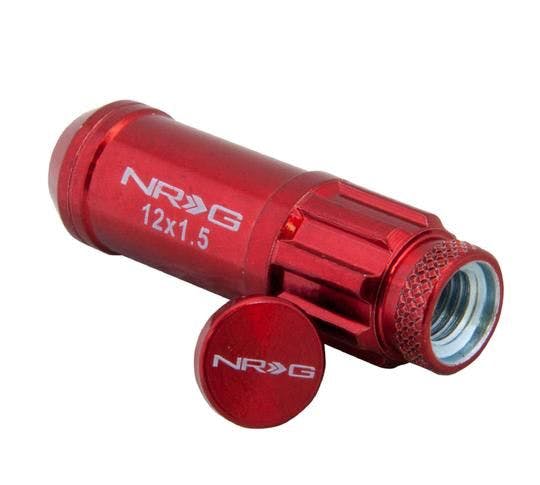 NRG Innovations 700 Series Steel Lugnuts Long M12 X 1.5 RED LN-LS700RD-21