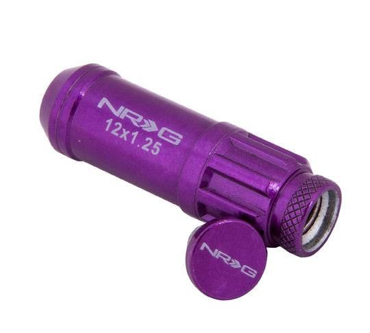 NRG Innovations 710 Series Steel Lug Nuts - Purple LN-LS710PP-21