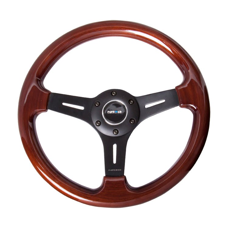 NRG Innovations Steering Wheels Wood Grain ST-015-1BK