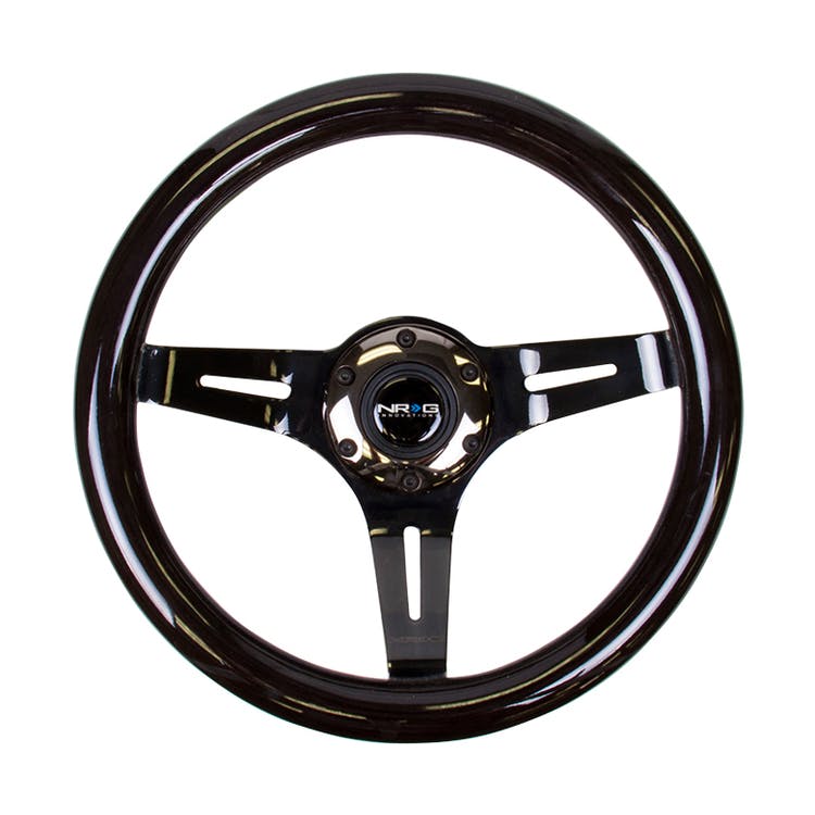 NRG Innovations Steering Wheels Wood Grain ST-310BK-BK