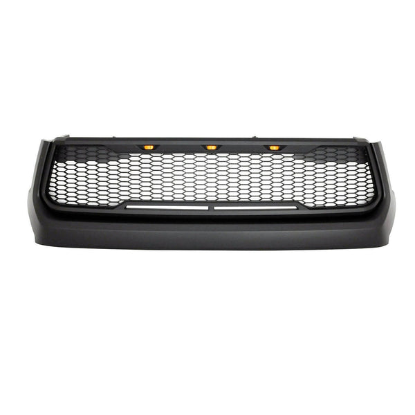 Paramount Automotive 41-0170MB Impulse Mesh Packaged Grille, Matte Black with Amber LEDs
