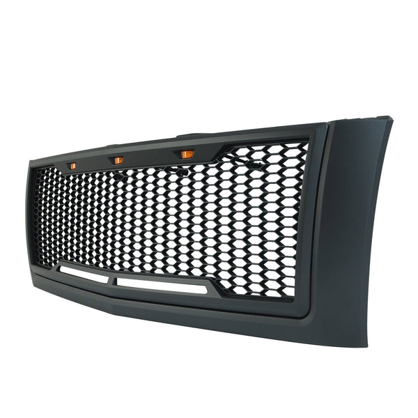 Paramount Automotive 41-0177MB Impulse Mesh Packaged Grille, Matte Black with Amber LEDs