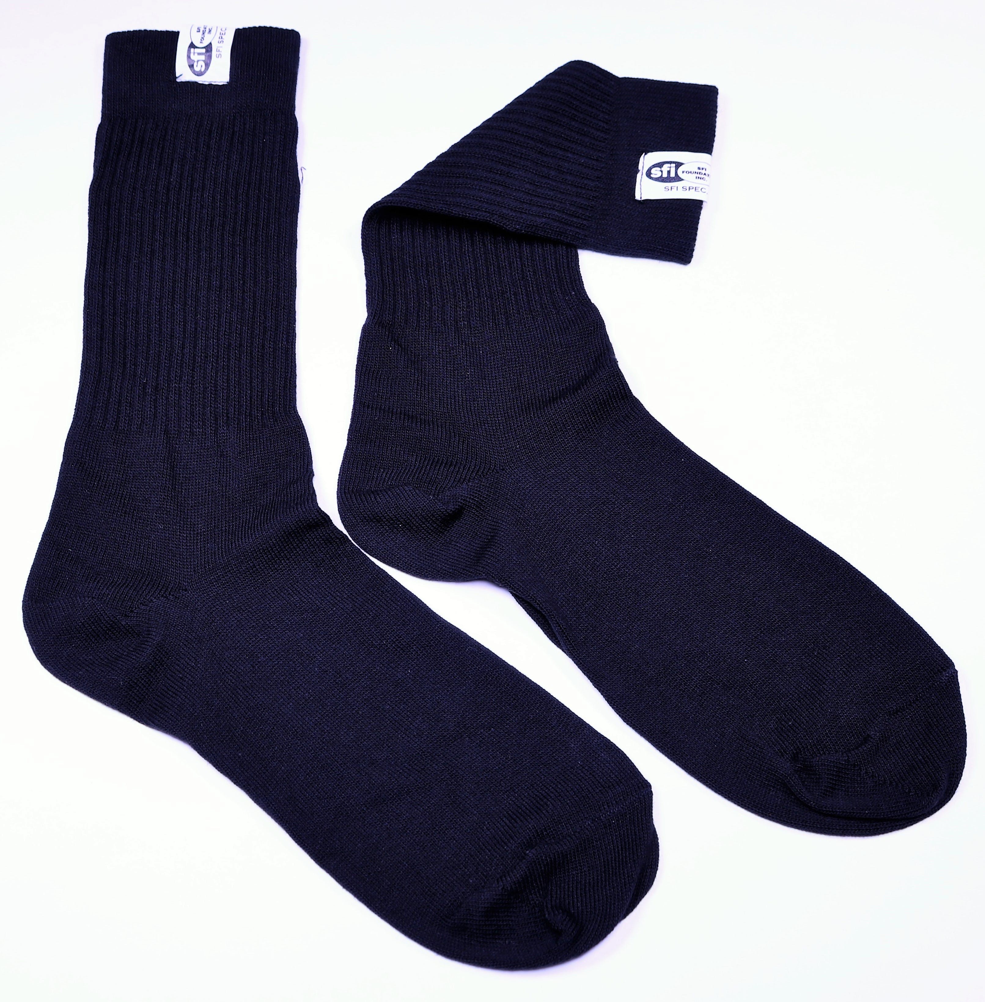 RaceQuip 411991 SFI 3.3 Fire Retardant (FR) Socks X-Small -Shoe Size 1-4 Black