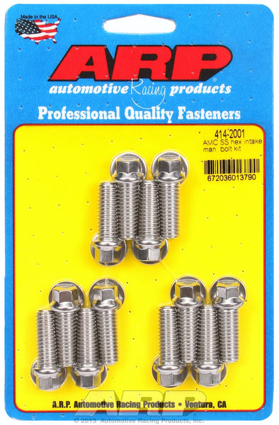 ARP 414-2001 Stainless Steel hex intake manifold bolt kit