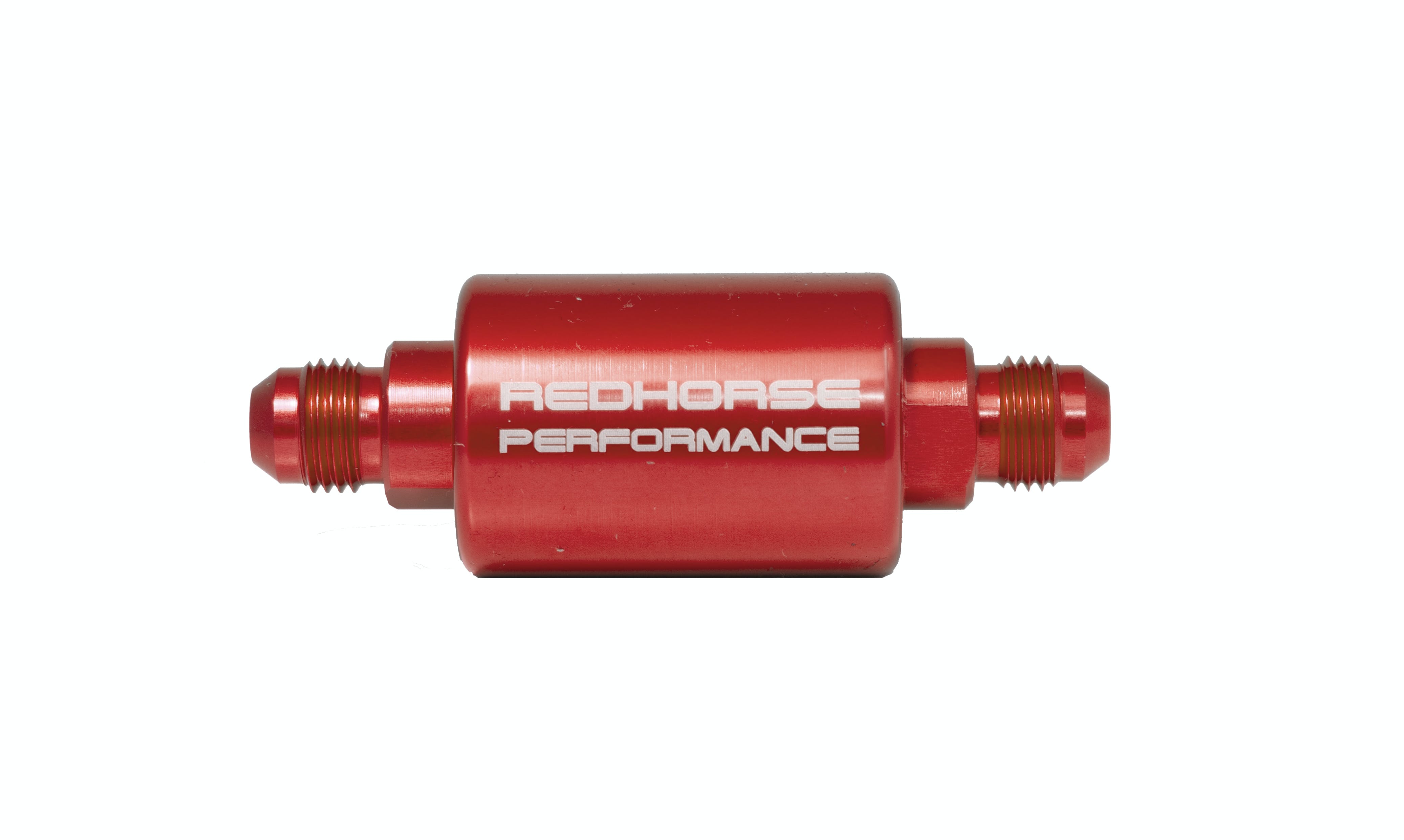 Redhorse Performance 4151-06-3 -06 inlet -06 outlet AN high flow fuel filter - red