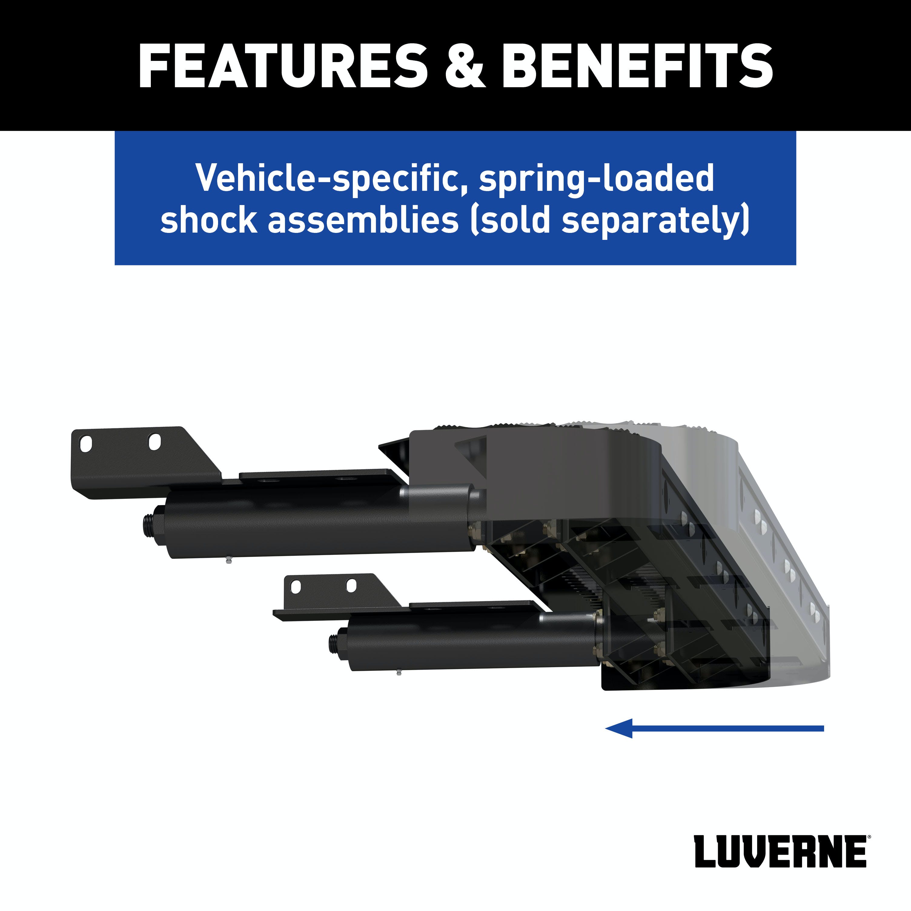 LUVERNE 415358-571500 Impact Shock-Absorbing Rear Bumper Guard and Step