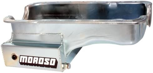 Moroso 20503 Wet Kicked-Out Front Sump Steel Oil Pan (8 deep/9qt/Baffled/Ford SB, 89-302)