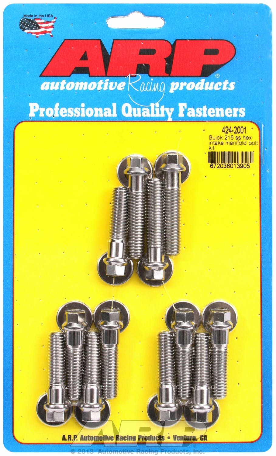 ARP 424-2001 Stainless Steel hex intake manifold bolt kit