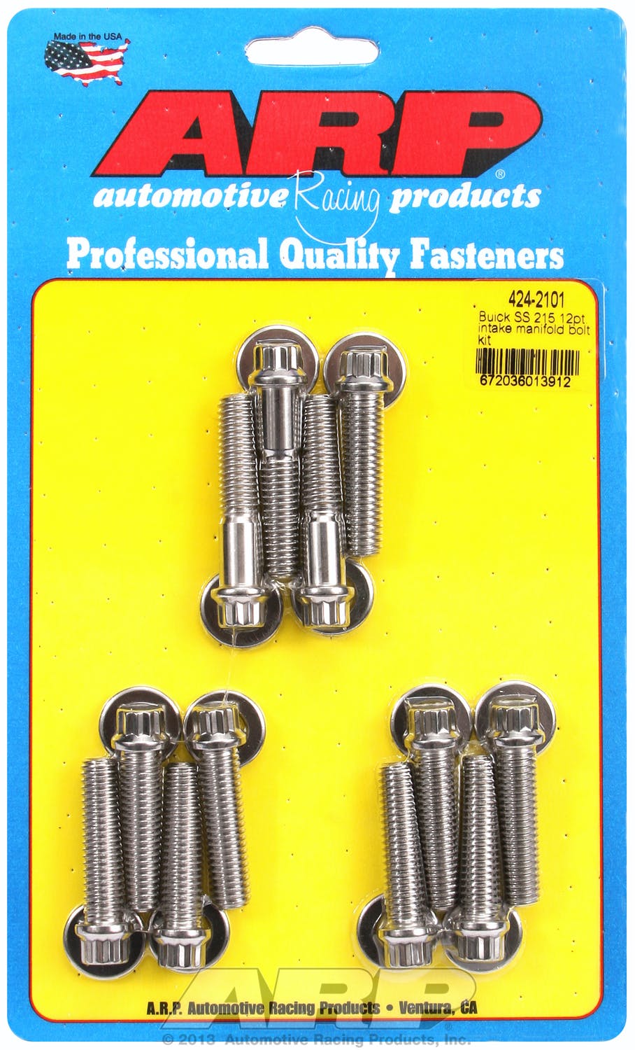 ARP 424-2101 Stainless Steel 12pt intake manifold bolt kit