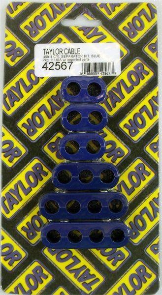Taylor Cable Products 42567 10.4 4 cyl Vertical Wire Loom Kit blue