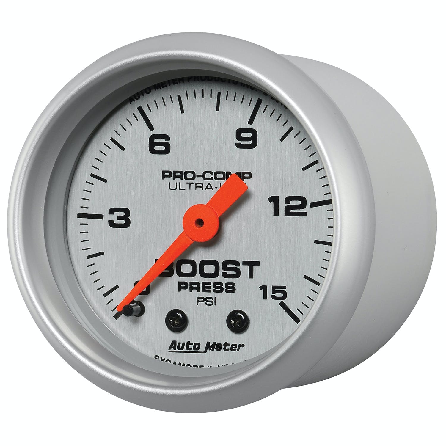 AutoMeter Products 4302 Gauge; Boost; 2 1/16in.; 15psi; Mechanical; Ultra-Lite