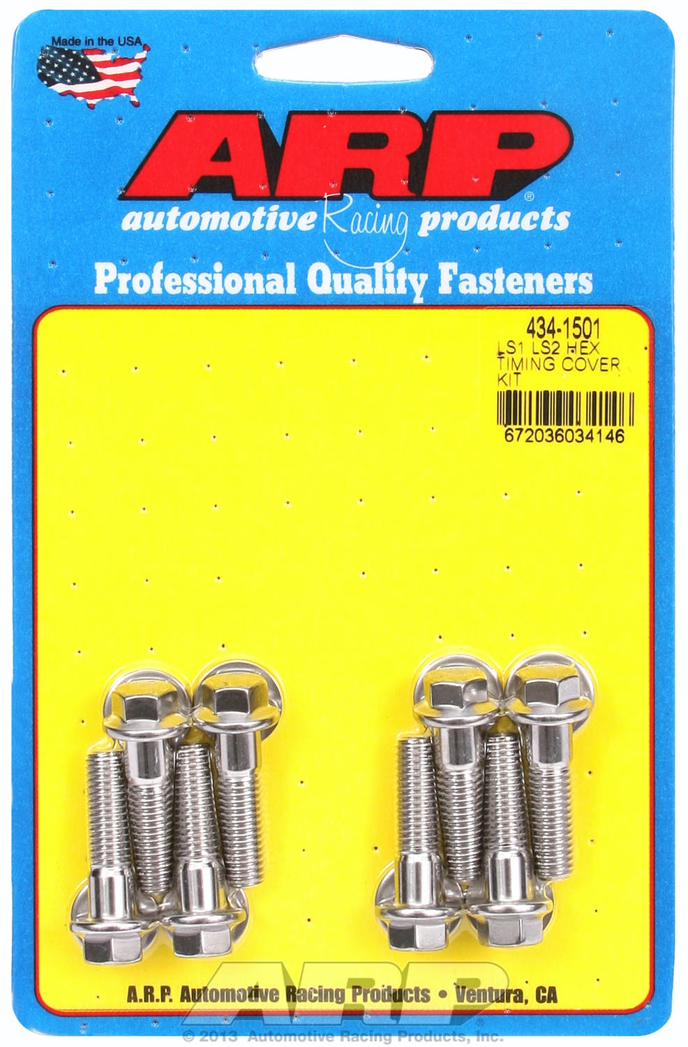 ARP 434-1501 Stainless Steel hex timing cover bolt kit