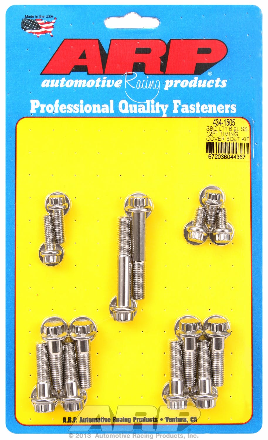 ARP 434-1505 Stainless Steel 12pt timing cover bolt kit