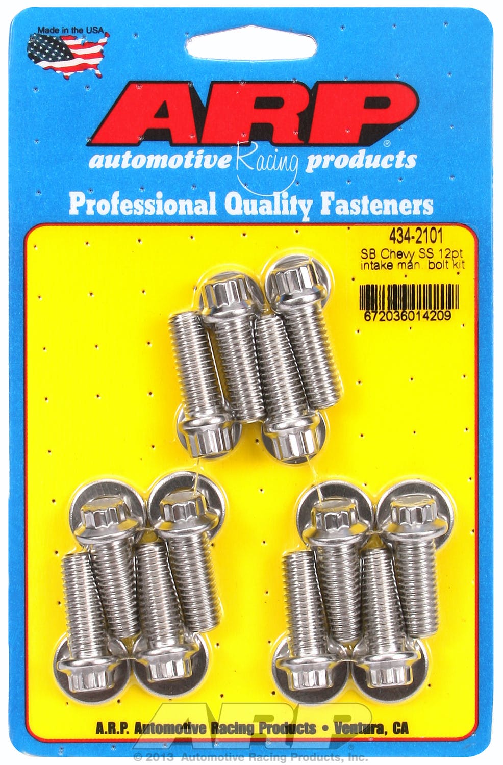 ARP 434-2101 Stainless Steel 12pt intake manifold bolt kit
