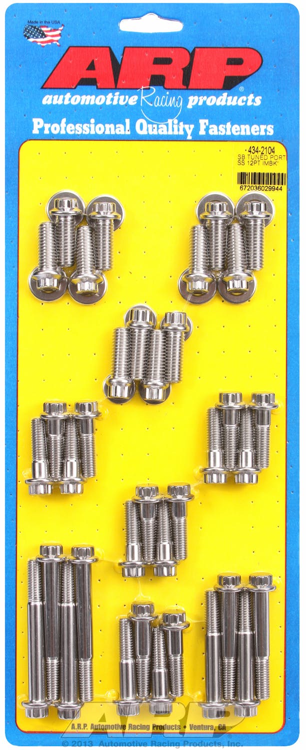 ARP 434-2104 Tuned Port complete Stainless Steel 12pt intake manifold bolt kit